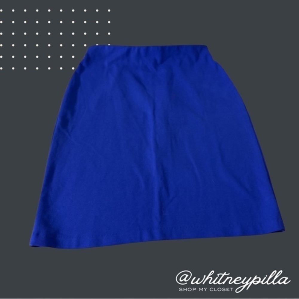 3/$20 Philosophy Pencil Skirt Bright Blue classic gold zipper detail women’s 10